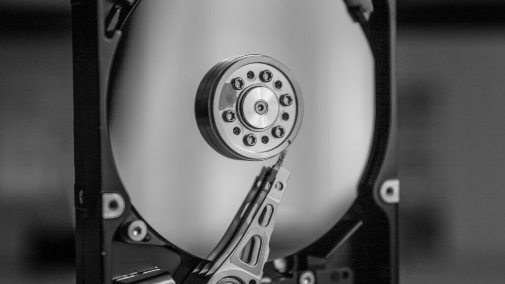 Hårddisk i närbild